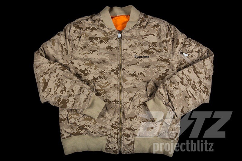 ジャケット・アウター supreme ma-1 digi camo FW17 SUPREME DIGI CAMO REVERSIBLE MA-1 JACKET TAN DIGI CAMO