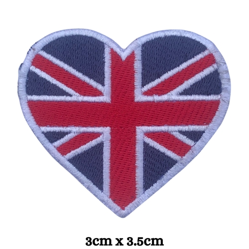 High Quality Country Small Heart Flags Iron On Patch Embroidered Sew On Badge - Picture 189 of 200