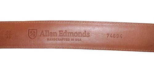 Allen Edmonds Size 90 36 Mens Manistee Leather Brogue 74694 Dress Belt USA - Picture 4 of 8