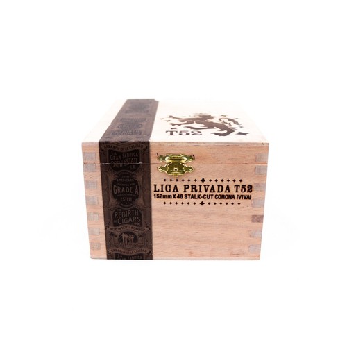 Liga Privada Corona Viva! T52 Empty Wood Cigar Box 7" x 5.25" x 3.75" - Picture 5 of 12
