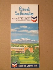 Chevron Standard Oil Map of Riverside San Bernardino 1965