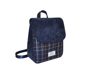 Ursula Lana Mochila Marino 30x26x10cms Tweed Earth Squared Azul 5qgwzt8x