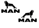 Man Lion 2x Stickers Cargo Truck Man Stickers Left and Right.