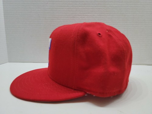 Vintage Sports Specialties MLB Texas Rangers Red Plain Logo Snapback Hat - Picture 2 of 7