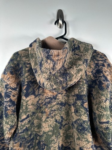 Abercrombie & Fitch Kids Unisex 1/4 Zip Pullover Fleece Lined Hoodie Sz 17/18 - Picture 11 of 13