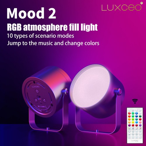 Luxceo Mood 2 RGB Desktop Lamp Atmosphere Fill Light Full Color Remote Control - Picture 3 of 6