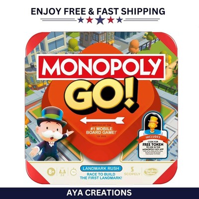 Monopoly Go Board Game - Fast-Paced Fun for Family & Friends - New & Sealed