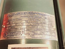 AO SMITH 316P782 ELECTRIC MOTOR 1/3 HP 1725 RPM 115/230V CW GASBOY 37667