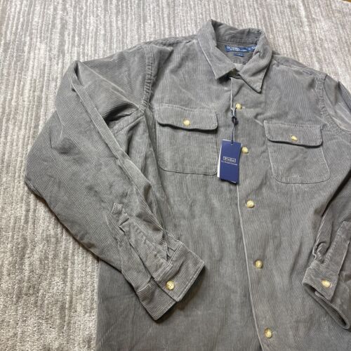 Polo Ralph Lauren Classic Fit Wide Wale Corduroy Camp Shirt Mens XL Overshirt - Picture 3 of 17