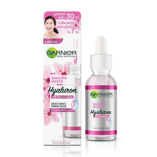 Garnier Sakura White Hyarulon Serum 30x Booster Glassy Pinkish skin in 7 D 30ml  - Picture 4 of 10