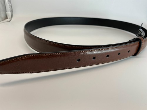 Cinturón Alfani aluminio 2XL 44 marrón cuero sintético hebilla tono plateado - Imagen 3 de 5