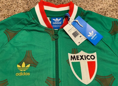 Medium adidas Originals Mexico Track Top Jacket- Fairway / White Style: F77470 - Picture 2 of 6