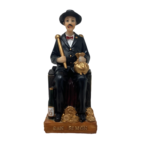 San Simon 6" Saint Simon A Drinking, Smoking, Womanizing Saint Resin Figure - Picture 1 of 2