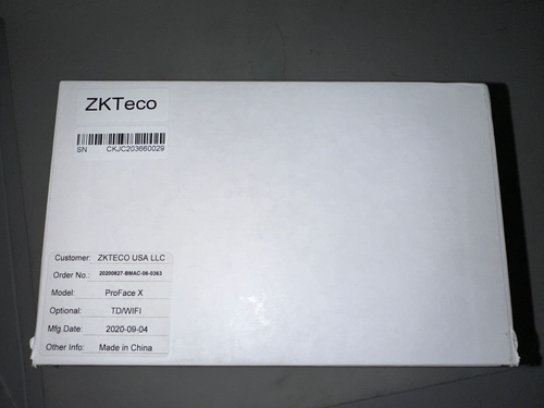 ZKTECO PROFACE X SMART ACCESS CONTROL TERMINAL SN: CKJC203660029 - Picture 4 of 6