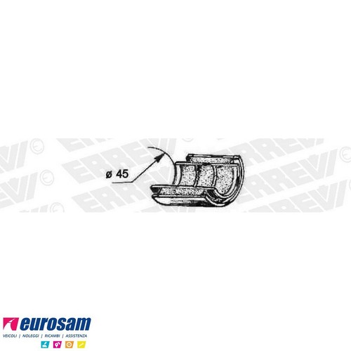 Semiboccola D.45 L.80 Estabilizador Post para Iveco Eurotech / Star Stralis - Imagen 2 de 4