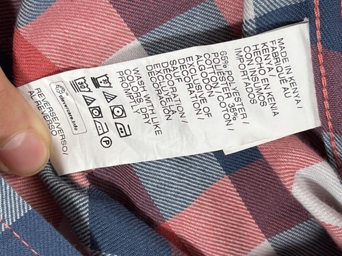 IZOD SKU 7629 Mens Red and Blue Plaid Button Down Shirt Size XL - Picture 11 of 12