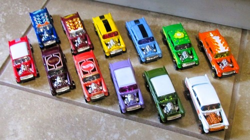 Hot Wheels '55 Chevy Bel Air Gasser, Lot of 12 different, Loose, New - Picture 4 of 4