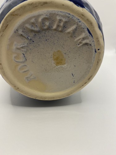 Vintage Rockingham Pferdekopf blau und weiß Krug - Bild 6 von 7