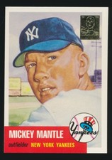 1996 Topps MICKEY MANTLE REPRINT Insert Set -#3 1953 Topps Mickey Mantle