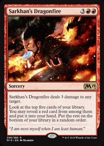 4x Sarkhan's Dragonfire - Planeswalker Deck Exclusive ~ Near Mint Core Set 2019 - Picture 1 of 1