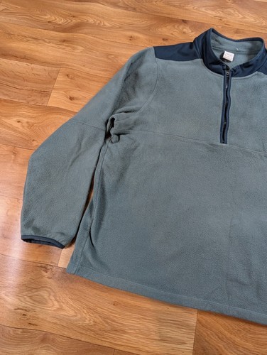 Nike Sweatshirt Men's 2XL Navy Grey Therma Fit Fleece Long Sleeve Quarter Zip - Picture 2 of 12
