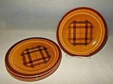 Mid Century Vintage Homer Laughlin Andre Ponche Butterscotch Bread Plate Set 4