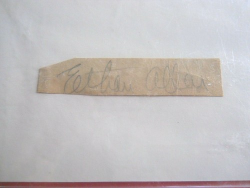 Ethan Allen - Cut Autograph on index card, Certified, PSA/DNA Graded - Bild 2 von 3