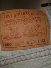 w30" Levi's 550's Vintage 1991 high-rise Shorts Red tab 2 rivets 18