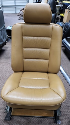 86 87 88 Mercedes W126 420SEL / 420 SEL Front Seats Pair Tan / Palomino - Picture 10 of 18