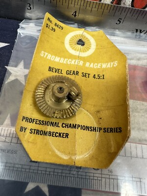 Set Ingranaggi Strombecker #8429 Del 1964 - Pignone 3/32 Corona 1/8 Rapporto 4,5:1 - USA - 3