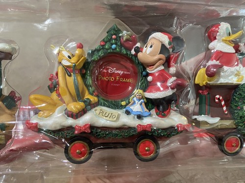 Disney Store Candy Cane Christmas 2000 Train Photo Frame Set Of 4 Free Standing - Picture 8 of 11