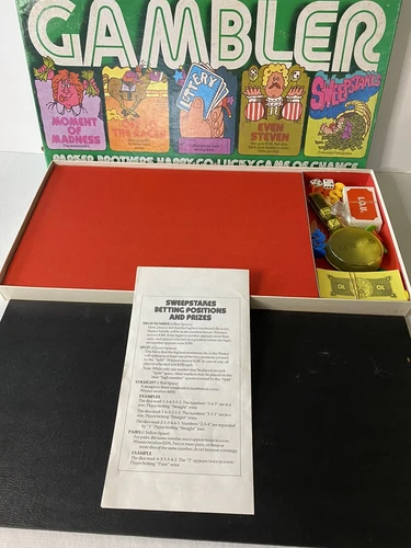Vintage 1977~GAMBLER~Game of Chance ~ Parker Brothers~ Board Game Made in USA