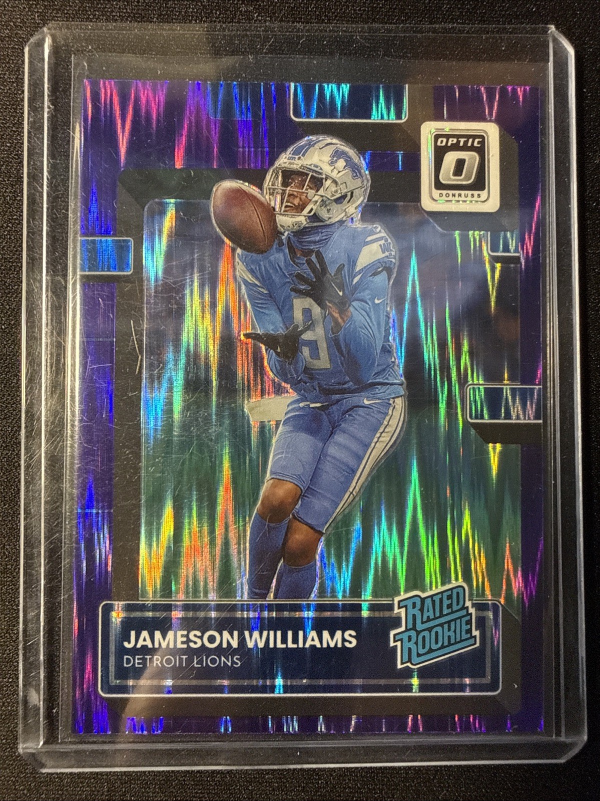 2022 Donruss Optic Jameson Williams Purple Shock Rated Rookie #208
