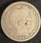 1897 25c Barber Quarter 90% Silver