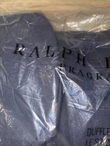 Polo Ralph Lauren Unisex Multicolored Logo Patch Duffle Outer Side Pocket Navy - Picture 12 of 13