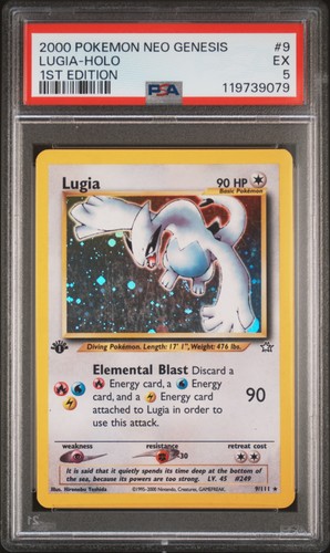 2000 Pokemon Neo Genesis 1. Edition Lugia #9 1. Edition PSA 5