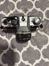 Olympus OM-1 35mm SLR Film Camera - Black Complete w/ lenses & filters