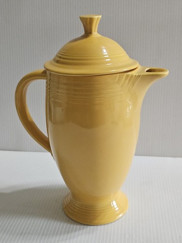 vintage Homer Laughlin Fiesta Original Yellow Coffee Pot & Lid - Picture 3 of 14