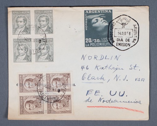 MayfairStamps Argentina FDC 1956 Control Polio First Day Cover aau_75099 - Picture 1 of 2