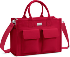 Heavy-Duty Canvas Tote Bag for Women, Adjustable Crossbody/Shoulder Handbag with