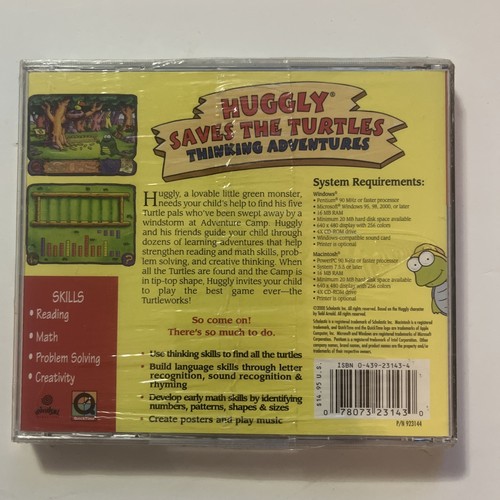 Huggly Saves The Turtles PC Game - Thinking Adventures CD-ROM Scholastic 2000 - Picture 2 of 5
