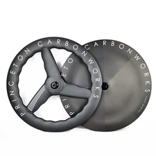 700C Carbon Front 3 Spokes Rear Disc Wheelset Tubeless Tubular Road Bike Wheels