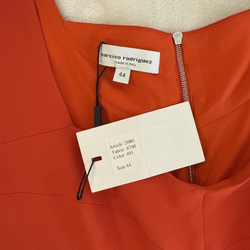 NARCISCO RODRIGUEZ Red Sheath Dress Italian Size 44/US 8 Silk Blend Lined NWT - Bild 12 von 13