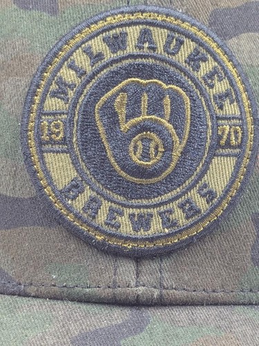 Gorra de béisbol Milwaukee Brewers MLB Truckers Snapback gorra camuflada OSFA favorita de los fanáticos - Imagen 2 de 8