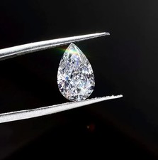 Lab Grown CVD Diamond 3.2 Ct Pear Shape D Color VVS1 IGL Gemstone 6MHZ