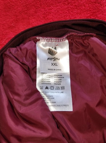 NEW XXL Women's Maroon Red Quilted Puffer Skirt Insulated Warm Winter Cold - Picture 4 of 4