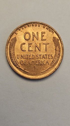 wheat penny 1938D GREA RED BU 1938-D LINCOLN CENT NICE UNC RED LUSTER LOT #5 - Picture 3 of 3