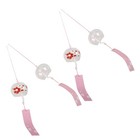  4 Stück japanische Windspiele, Glas-Windglocke für Außen- oder Innendekoration,