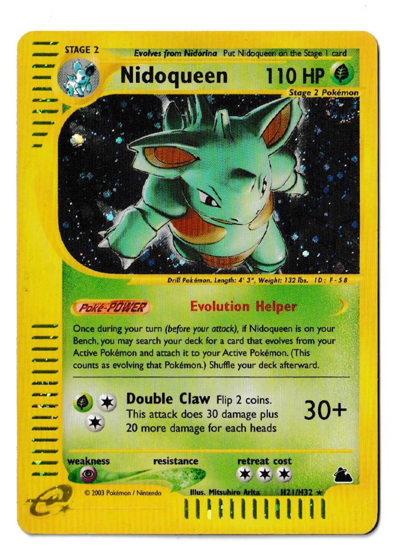 Pokemon TCG Skyridge H21/H32 Nidoqueen Holo Rare