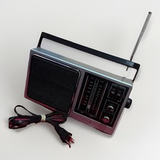 Vintage 70s 80s General Electric AM/FM Portable Radio Model 7-2857A Works Great